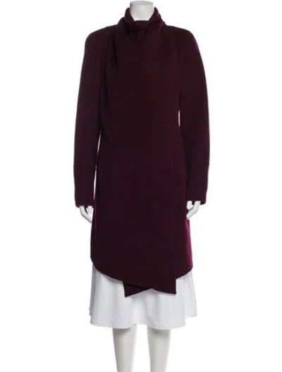 Pre-owned Donna Karan Cashmere Coat In Purple