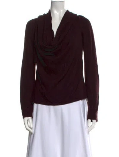 Pre-owned Donna Karan Cashmere Cowl Neck Sweater In Black