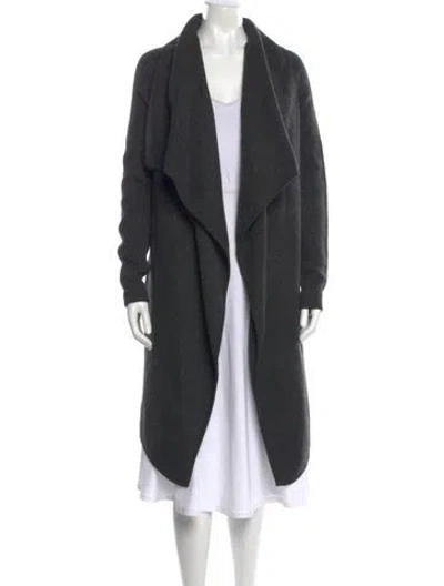 Pre-owned Donna Karan Cashmere Cowl Neck Sweater In Gray