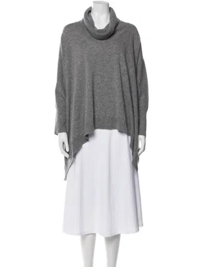 Pre-owned Donna Karan Cashmere Cowl Neck Sweater In Gray