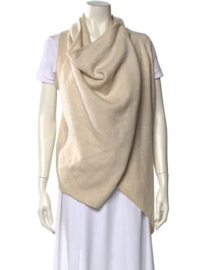Pre-owned Donna Karan Cashmere Cowl Neck Sweater In Neutral
