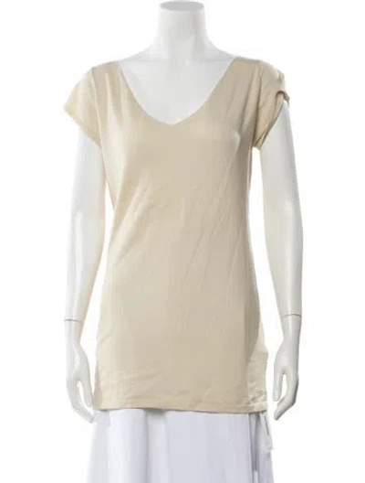Pre-owned Donna Karan Cashmere Cowl Neck Sweater In Neutral