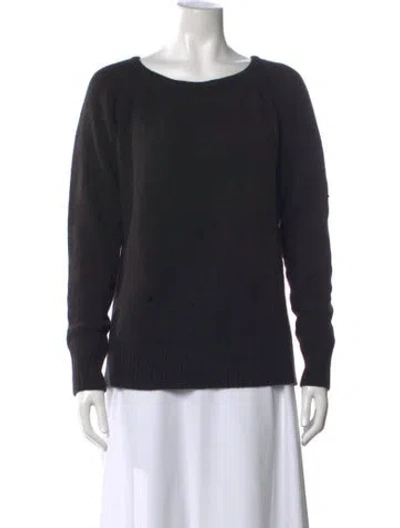 Pre-owned Donna Karan Cashmere Crew Neck Sweater In Black