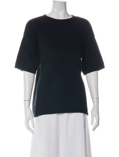 Pre-owned Donna Karan Cashmere Crew Neck Sweater In Black