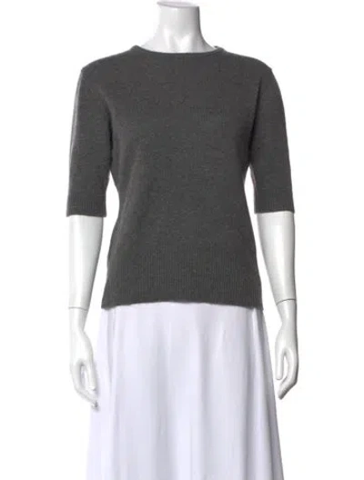 Pre-owned Donna Karan Cashmere Crew Neck Sweater In Black
