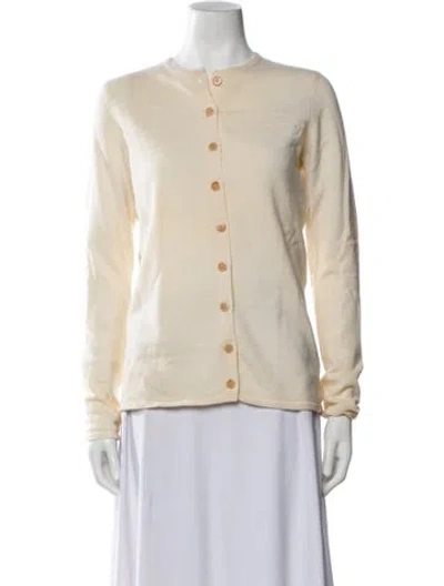 Pre-owned Donna Karan Cashmere Crew Neck Sweater In Neutral