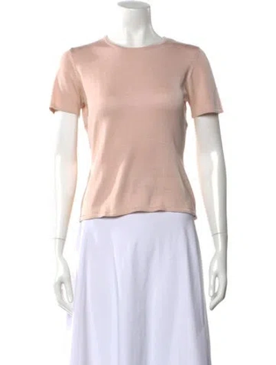 Pre-owned Donna Karan Cashmere Crew Neck Sweater In Pink