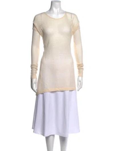Pre-owned Donna Karan Cashmere Crew Neck Sweater W/ Tags In Neutral
