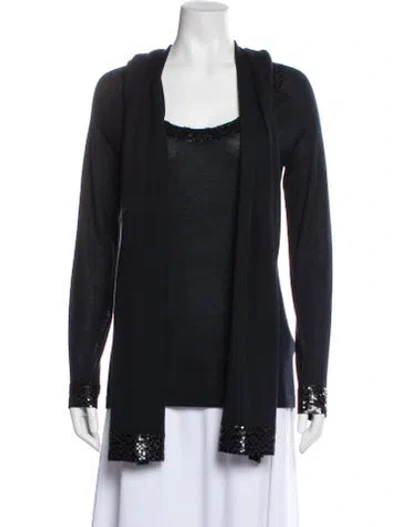 Pre-owned Donna Karan Cashmere Crew Neck Top In Black