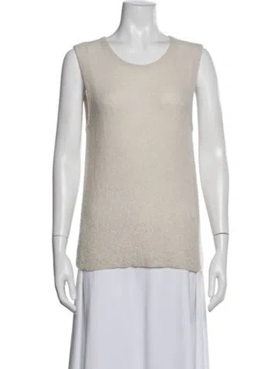 Pre-owned Donna Karan Cashmere Crew Neck Top In Gray