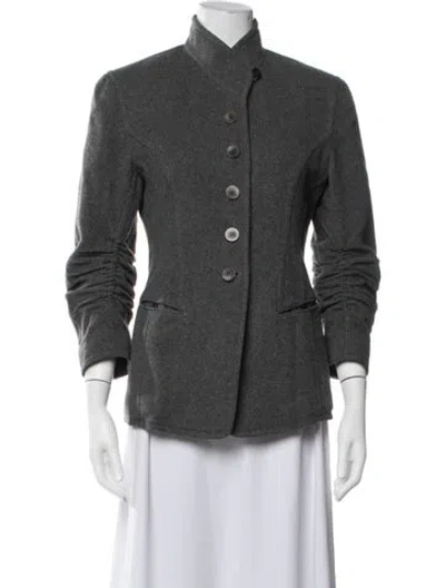 Pre-owned Donna Karan Cashmere Jacket In Grey