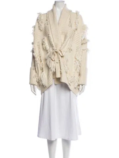 Pre-owned Donna Karan Cashmere Jacket In Neutral