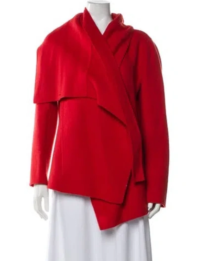 Pre-owned Donna Karan Cashmere Jacket In Red