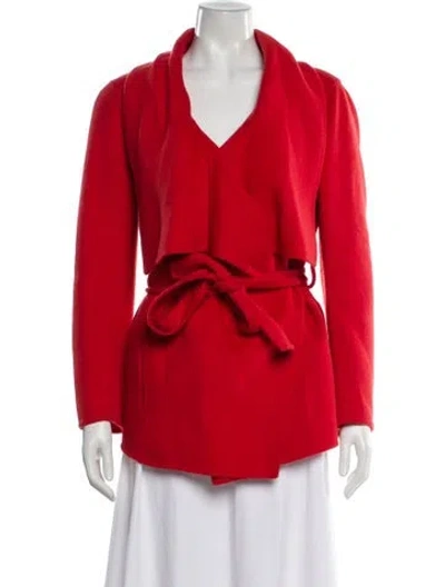 Pre-owned Donna Karan Cashmere Jacket In Red