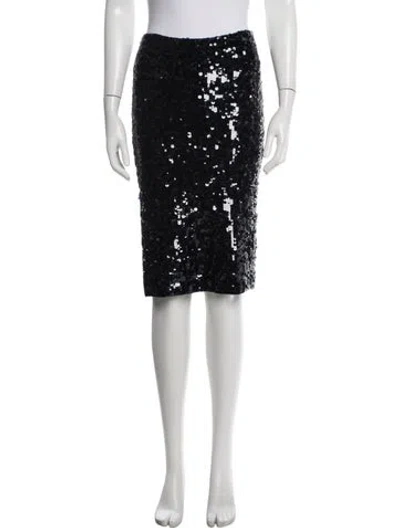Pre-owned Donna Karan Cashmere Knee-length Skirt In Black