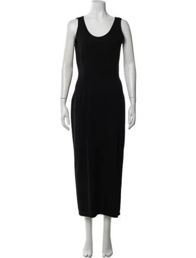 Pre-owned Donna Karan Cashmere Long Dress In Black
