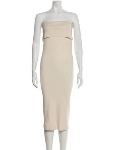 Pre-owned Donna Karan Cashmere Long Dress In Neutrals