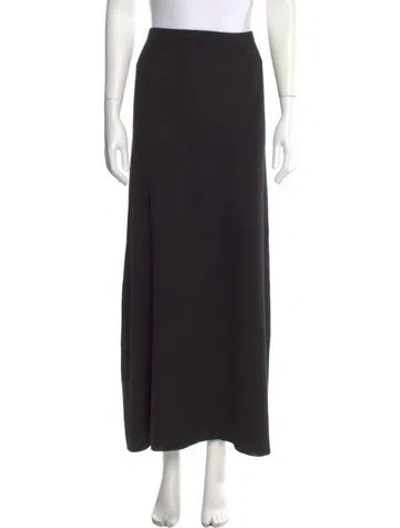 Pre-owned Donna Karan Cashmere Long Skirt In Black