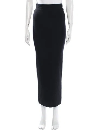 Pre-owned Donna Karan Cashmere Long Skirt In Black