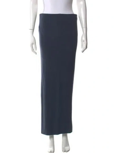 Pre-owned Donna Karan Cashmere Long Skirt W/ Tags In Blue