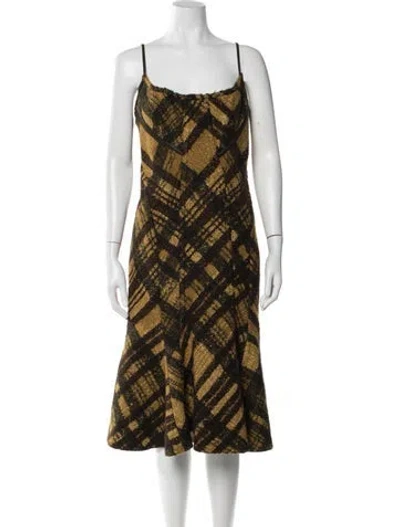 Pre-owned Donna Karan Cashmere Midi Length Dress In Multi