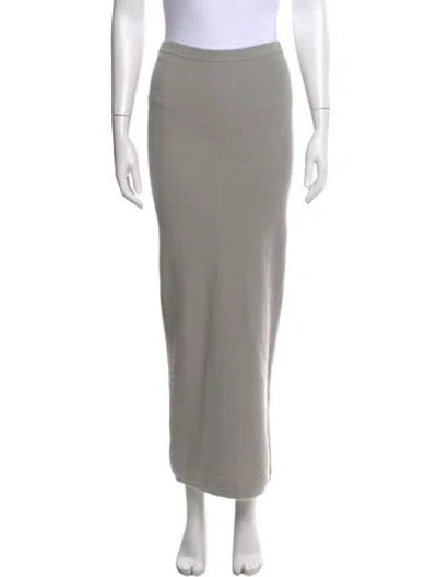 Pre-owned Donna Karan Cashmere Midi Length Skirt In Gray