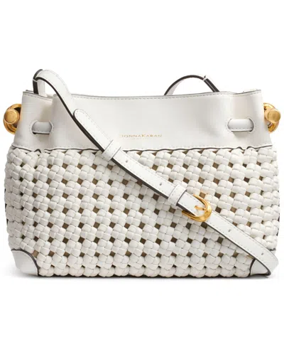 Donna Karan Cashmere Mini Crossbody Bag In Brillant White