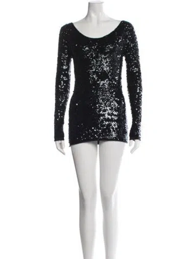 Pre-owned Donna Karan Cashmere Mini Dress In Black