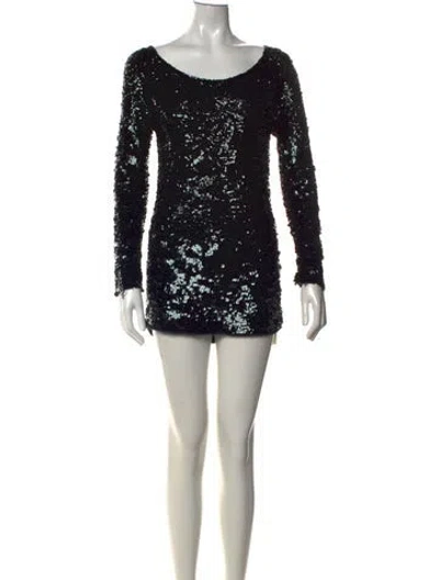 Pre-owned Donna Karan Cashmere Mini Dress In Black