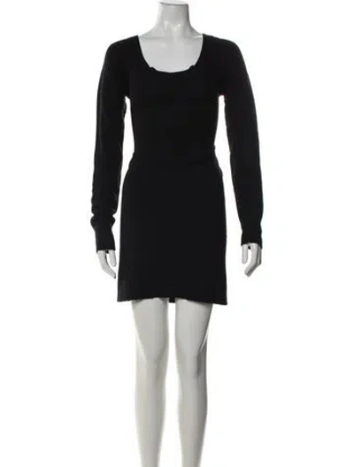 Pre-owned Donna Karan Cashmere Mini Dress In Black