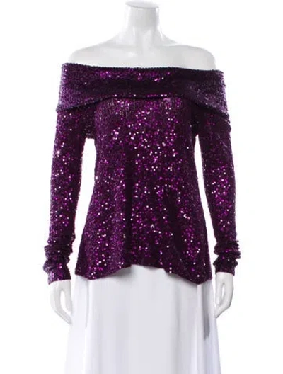 Pre-owned Donna Karan Cashmere Mini Dress In Purple