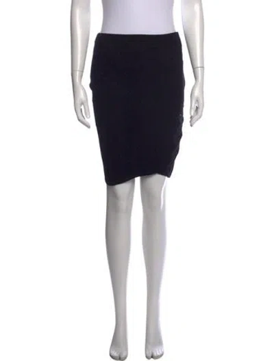 Pre-owned Donna Karan Cashmere Mini Skirt In Black