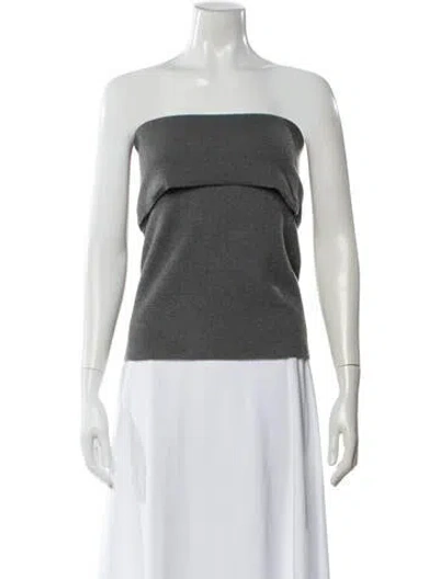 Pre-owned Donna Karan Cashmere Mini Skirt In Gray
