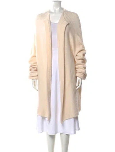 Pre-owned Donna Karan Cashmere Open Front Sweater In Neutral