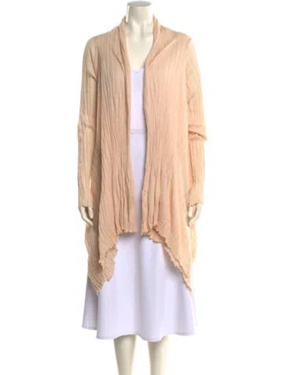 Pre-owned Donna Karan Cashmere Open Front Sweater In Neutral