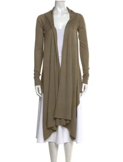 Pre-owned Donna Karan Cashmere Open Front Sweater In Neutral