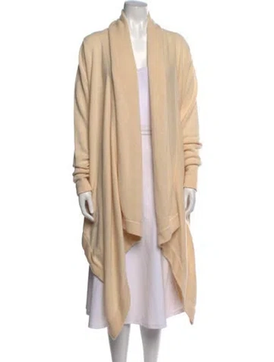 Pre-owned Donna Karan Cashmere Open Front Sweater In Neutrals