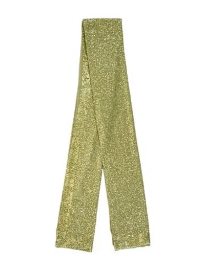 Pre-owned Donna Karan Cashmere Patterned Scarf W/ Tags In Green