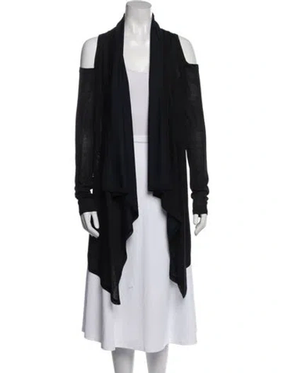 Pre-owned Donna Karan Cashmere Robe In Black