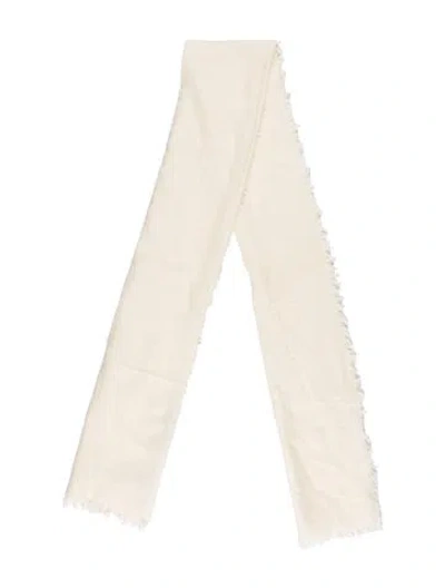 Pre-owned Donna Karan Cashmere Scarf In Neutral