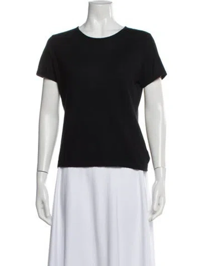 Pre-owned Donna Karan Cashmere Scoop Neck Sweater In Black