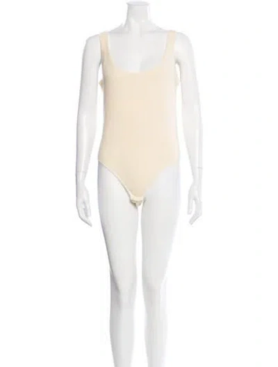 Pre-owned Donna Karan Cashmere Scoop Neck Sweater In Neutral