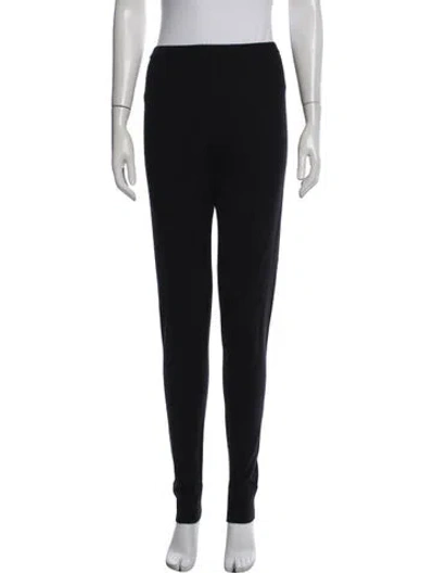 Pre-owned Donna Karan Cashmere Skinny Leg Pants In Black