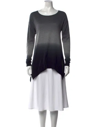Pre-owned Donna Karan Cashmere Tie-dye Print Sweater In Black