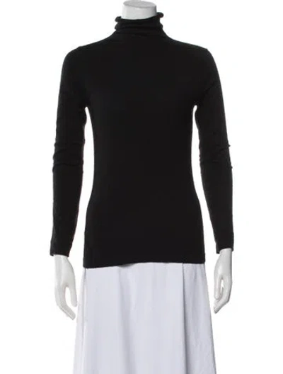 Pre-owned Donna Karan Cashmere Turtleneck Sweater In Black