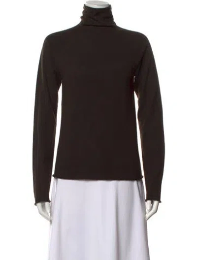 Pre-owned Donna Karan Cashmere Turtleneck Sweater In Brown