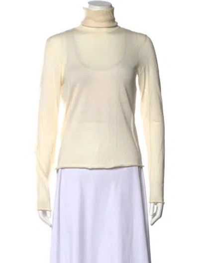 Pre-owned Donna Karan Cashmere Turtleneck Sweater In Neutral