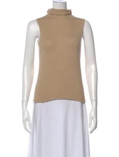 Pre-owned Donna Karan Cashmere Turtleneck Sweater In Neutral