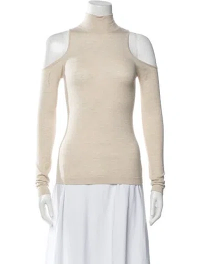 Pre-owned Donna Karan Cashmere Turtleneck Sweater In Neutrals