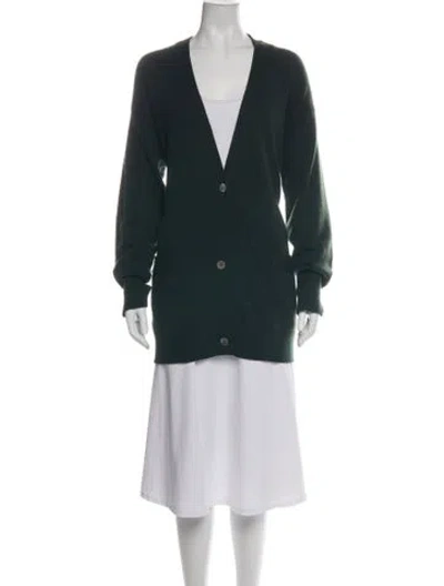 Pre-owned Donna Karan Cashmere V-neck Sweater In Black